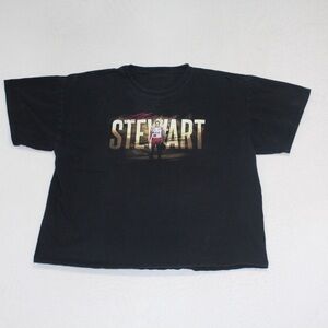 Tony Stewart Men Black Tee Shirt Nascar Casaul Size XXL